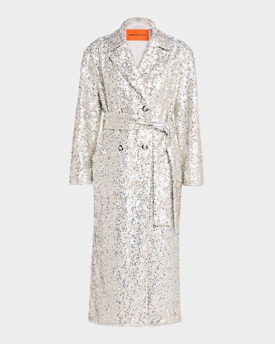 Rhodes Sequined Trench Coat